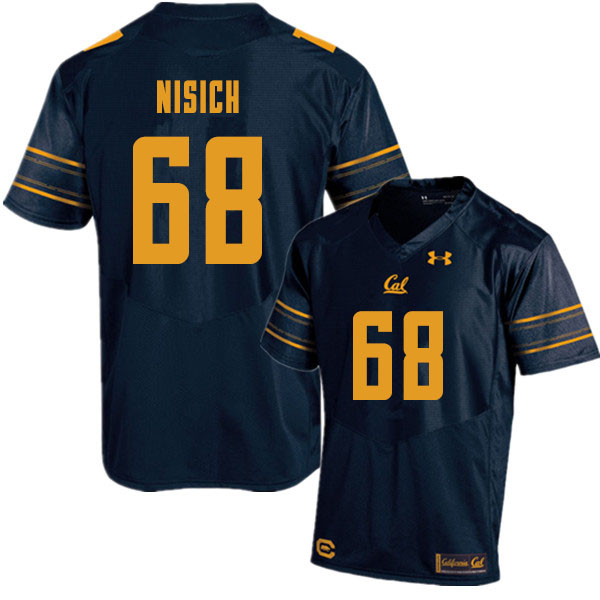 Men #68 Erick Nisich Cal Bears College Football Jerseys Sale-Navy